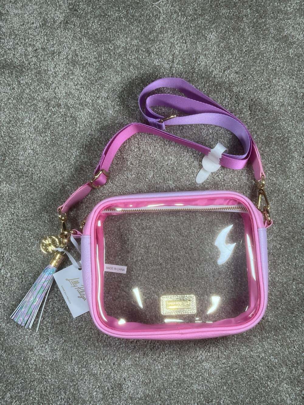 Lilly Pulitzer Game Day Pouch Clear Crossbody Bag-BRAND NEW